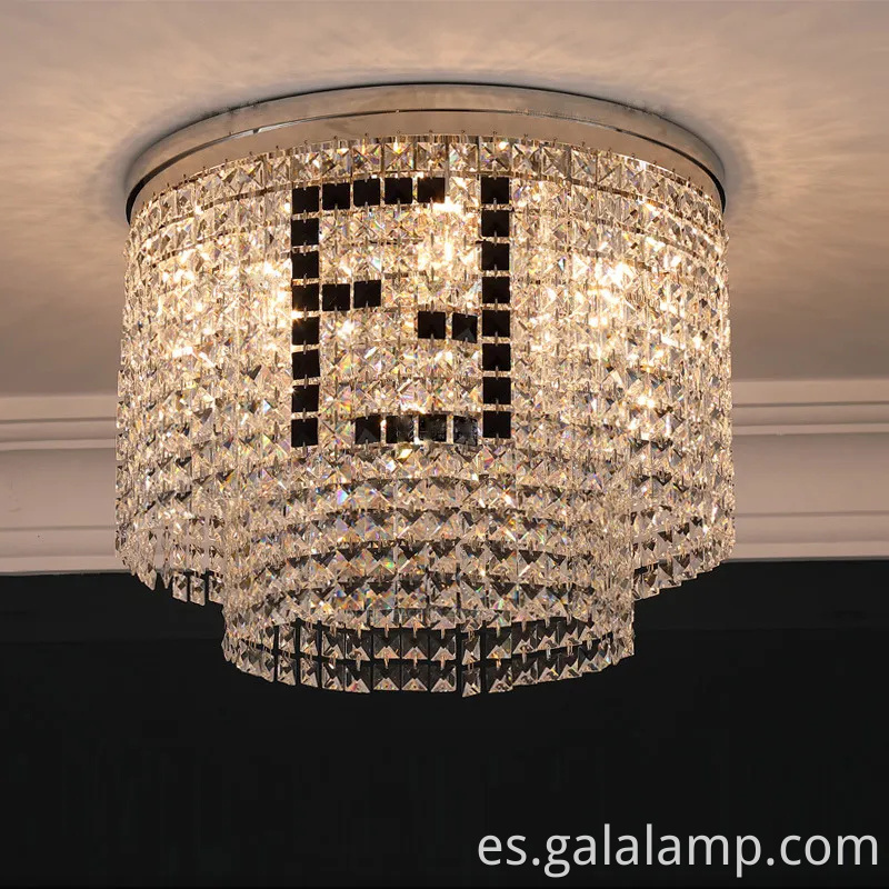 Luz de techo LED de cristal moderno elegante para interiores elegantes